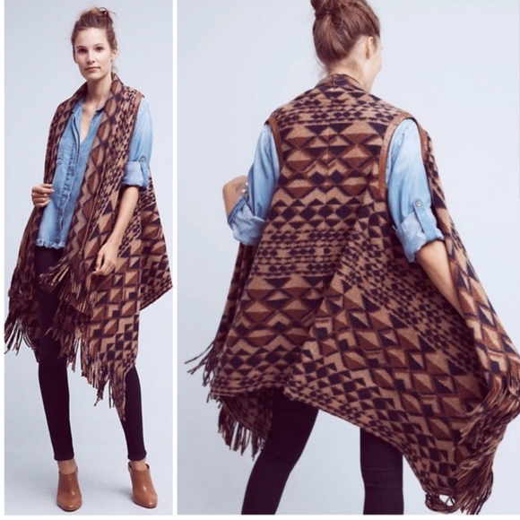 Anthropologie Jackets & Blazers - Anthropologie Canton Fringe Vest XS 🎉Host Pick🎉